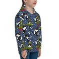 thumbnail image 3 of Salouo Festive Cats and Trees Pattern Hoodie Sweatshirt for Youth, Fall Pullover Hoodie Sweatshirt Long-Sleeve Pullover Hooded Sweatshirt-Medium, 3 of 6