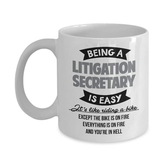Best Funny Litigation Secretary Bikers Coffee & Tea Gift Mug