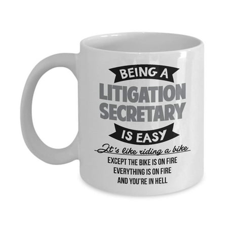 Best Funny Litigation Secretary Bikers Coffee & Tea Gift