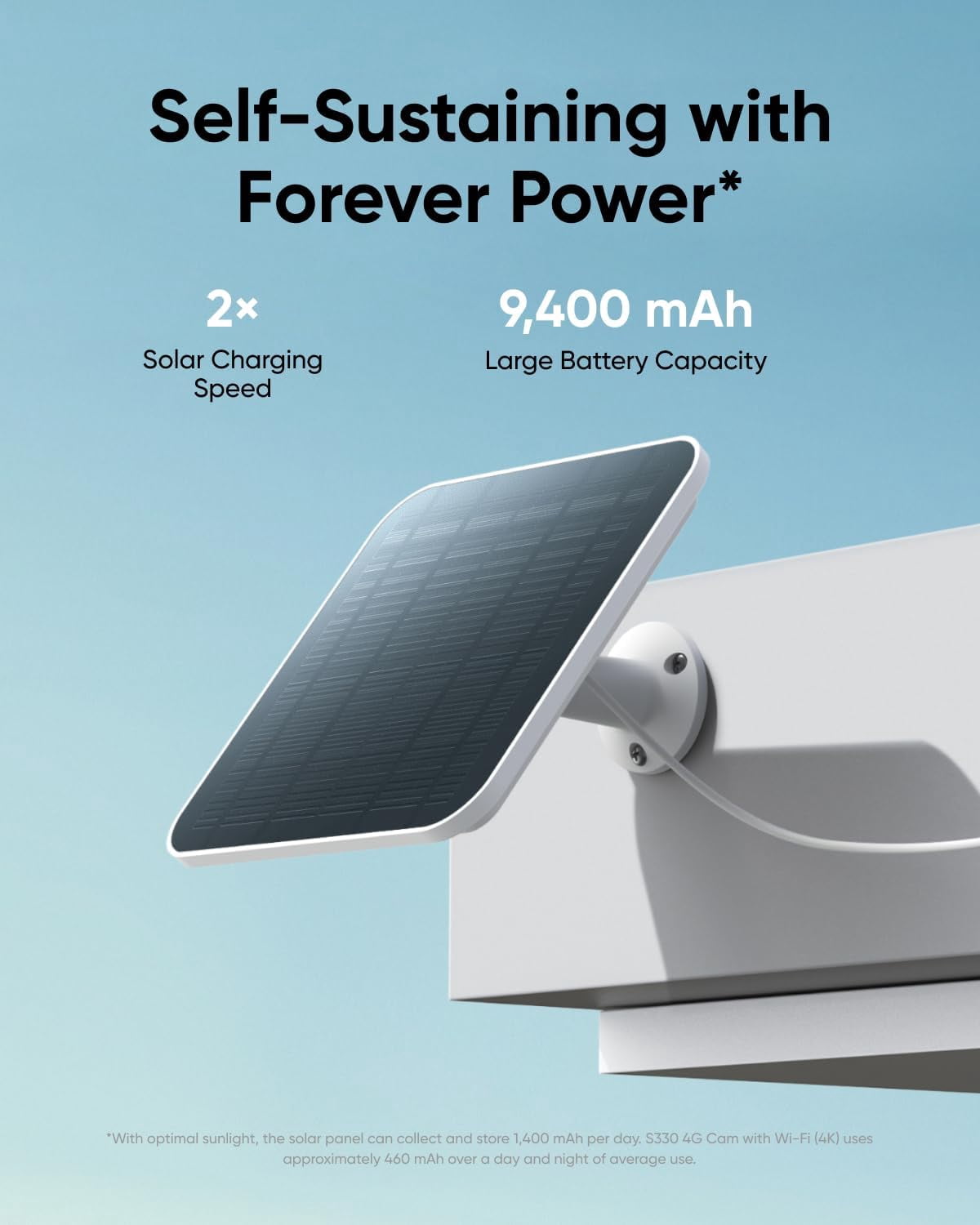 eufy Security 4G LTE Cam S330, 4K Cellular Solar Security Cameras Wireless Outdoor, Pan and Tilt, 4G and Wi-Fi Duo-Mode, AI Tracking, with SIM Card and 32GB SD Card