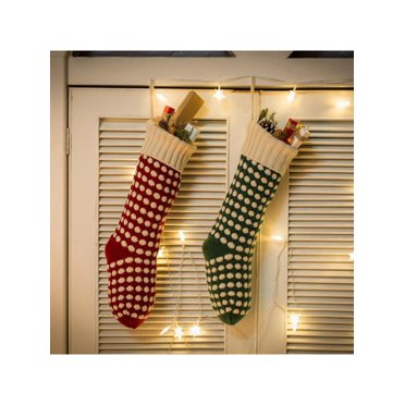 Transpac Imports Woodland Faux Fur Christmas Stocking Set Of 3 Grey Cream Walmart Com