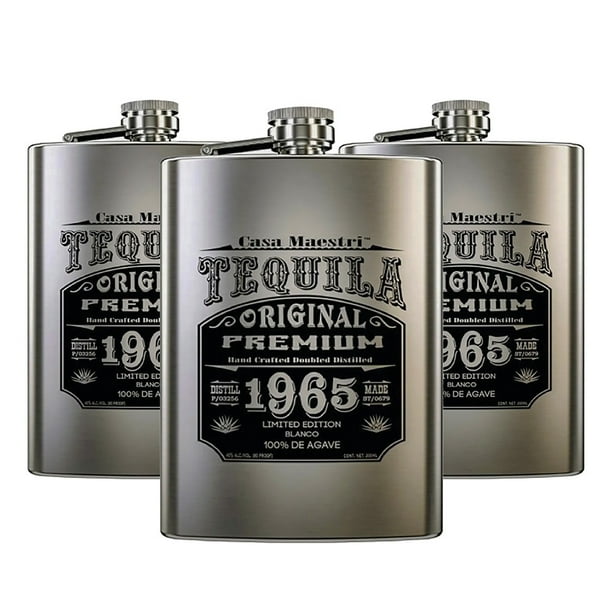 Tequila Casa Maestrí Blanco Flask 3 Botellas 200ml C/u Casa Maestri Flask 200ml