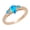 Blue Topaz, variant on Collection 7X5MM Pear Blue Topaz & Round White Diamond 3 Stone Teardrop Engagement Ring for Women (0.10 ctw, Color I-J, Clarity I2-I3) in 10K Yellow Gold, Size 7