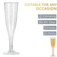 Reusable Plastic Champagne Glasses, 6.5 Oz Champagne Flutes for Wedding