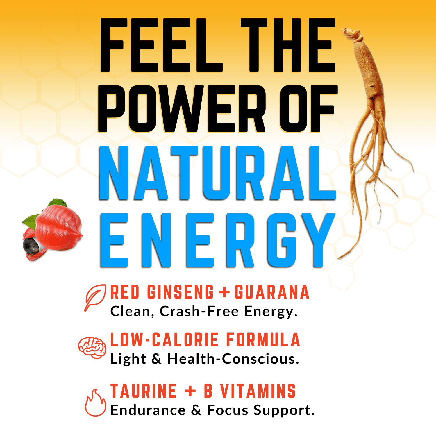 FIREGIN Energy Drink Korean Red Ginseng & Guarana - Crash-Free Energy – Focus, Stamina, Recovery – 78mg Caffeine, Taurine, B Vitamins – HACCP Certified – 8.4 fl oz, Case of 30