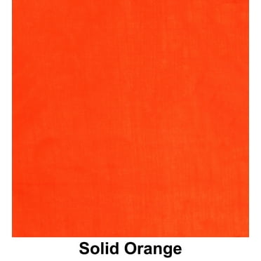 Solid Orange Print Cotton Bandana (22 inches x 22 inches)