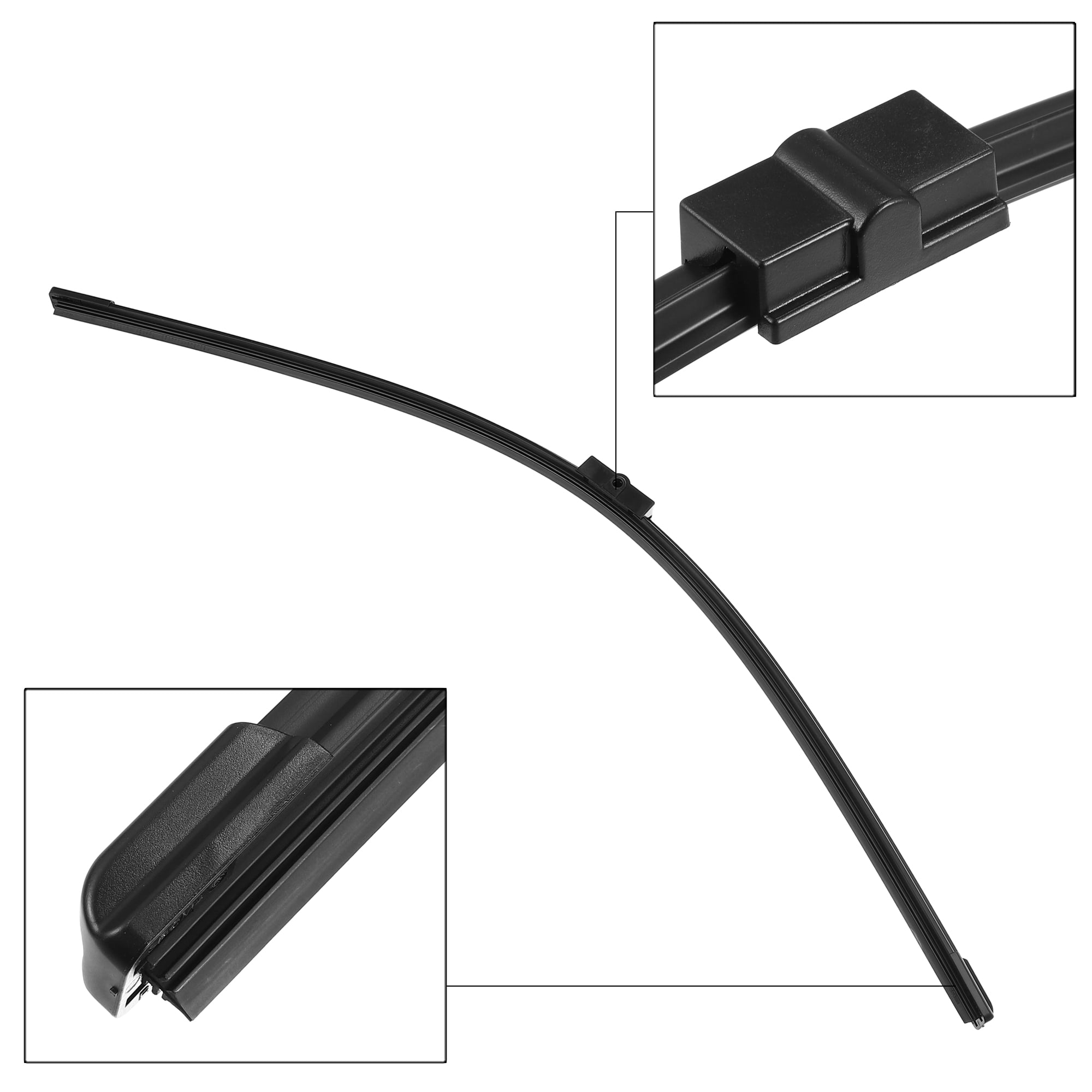 Unique Bargains 3 Pcs Car Front Rear Windscreen Wiper Blades for Ford Focus MK2