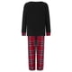 thumbnail image 4 of Pijamas navideños familiares a juego, pelele para bebé/ropa para perro/camisetas con estampado de ciervo y pantalones a cuadros., 4 of 10