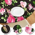 thumbnail image 4 of Pioneer Flower Floral Print Pattern Round Fitted Tablecloth with Elastic Edge,Dining Table Cover Waterproof,Outdoor Round Tablecloth for Camping,Dining,Indoor and Outdoor, 4 of 7