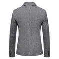 thumbnail image 2 of Cathalem Adult Coat Male Coats Suit Slim Fit Mens Business Blazers Single Braested Banquet Lapel Prom Coat Slim Suit for Dinner Tan Tuxedo (Grey, L), 2 of 5
