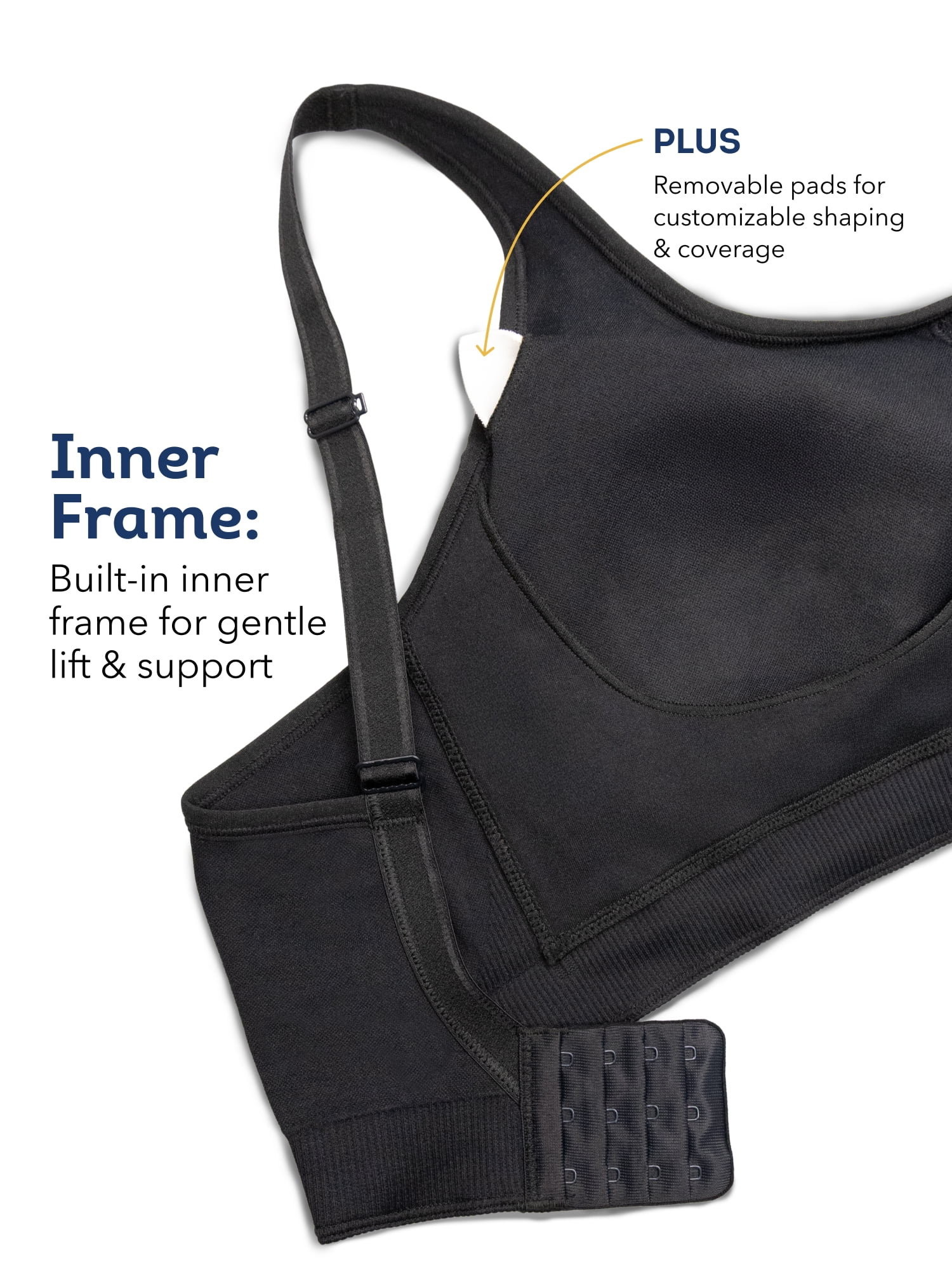 Fit for Me by Fruit of the Loom Women's Supportive Seamless Wirefree Bra, Style FT1048, Sizes L to 4XL