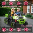 thumbnail image 4 of Arnahaishe 24V Two-seater Ride On Toys, 4WD 6X6 Electric Dump Truck with Remote Control, Music and Bluetooth for Kids 2-6, Green, 4 of 11