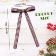 thumbnail image 3 of Plaid Pre-Tied Christmas Bow, Wine Red Checkered Ribbon Ornament for Tree Wreath and Holiday Craft Decor, 1PC (Wine Red), 3 of 5