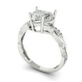 thumbnail image 2 of Solitaire with Accents Engagement Ring for Women - 2.1ct Moissanite in 14K White Gold Promise Ring, 2 of 6