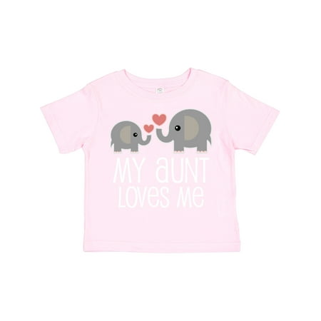 

Inktastic My Aunt Loves Me Niece Nephew Elephant Gift Toddler Boy or Toddler Girl T-Shirt