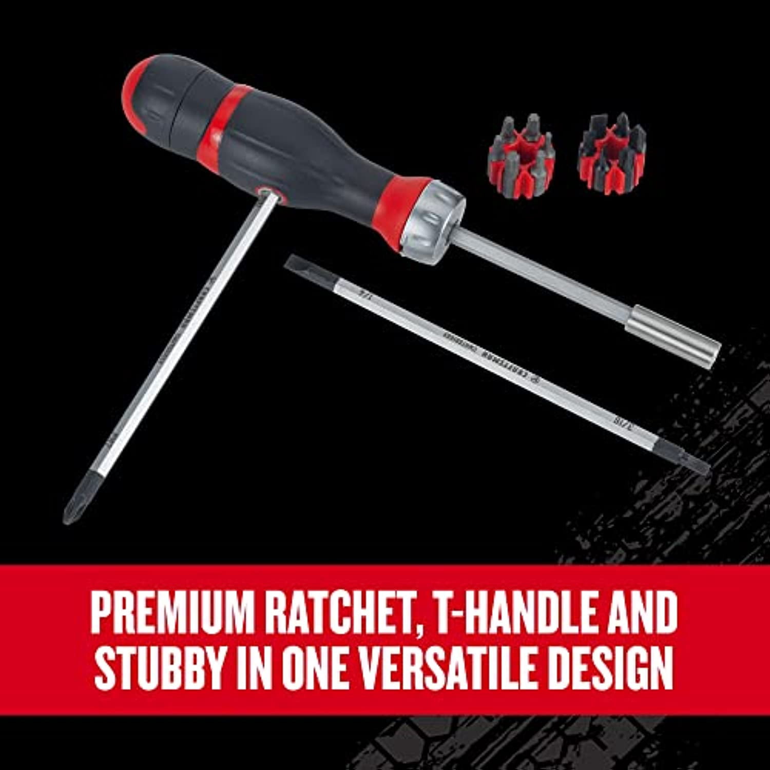 CRAFTSMAN V-SERIES 3 in 1 Ratcheting Screwdriver Set with Assorted Multi-Bits, 18 Piece (CMHT68142V)