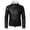 Black, variant on Mens Winter Jacket Plus Velvet Warm Leather Coats with Pocket Solid Color Zipper Stand-up Collar Long Sleeve Jacket Brown XXL