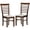 Dark Brown and Beige, variant on HOMCOM Wooden Dining Chairs Set of 2, Farmhouse Upholstered Kitchen Chairs with Rubber Wood Frame for Living Room, Dining Room, Black and Gray