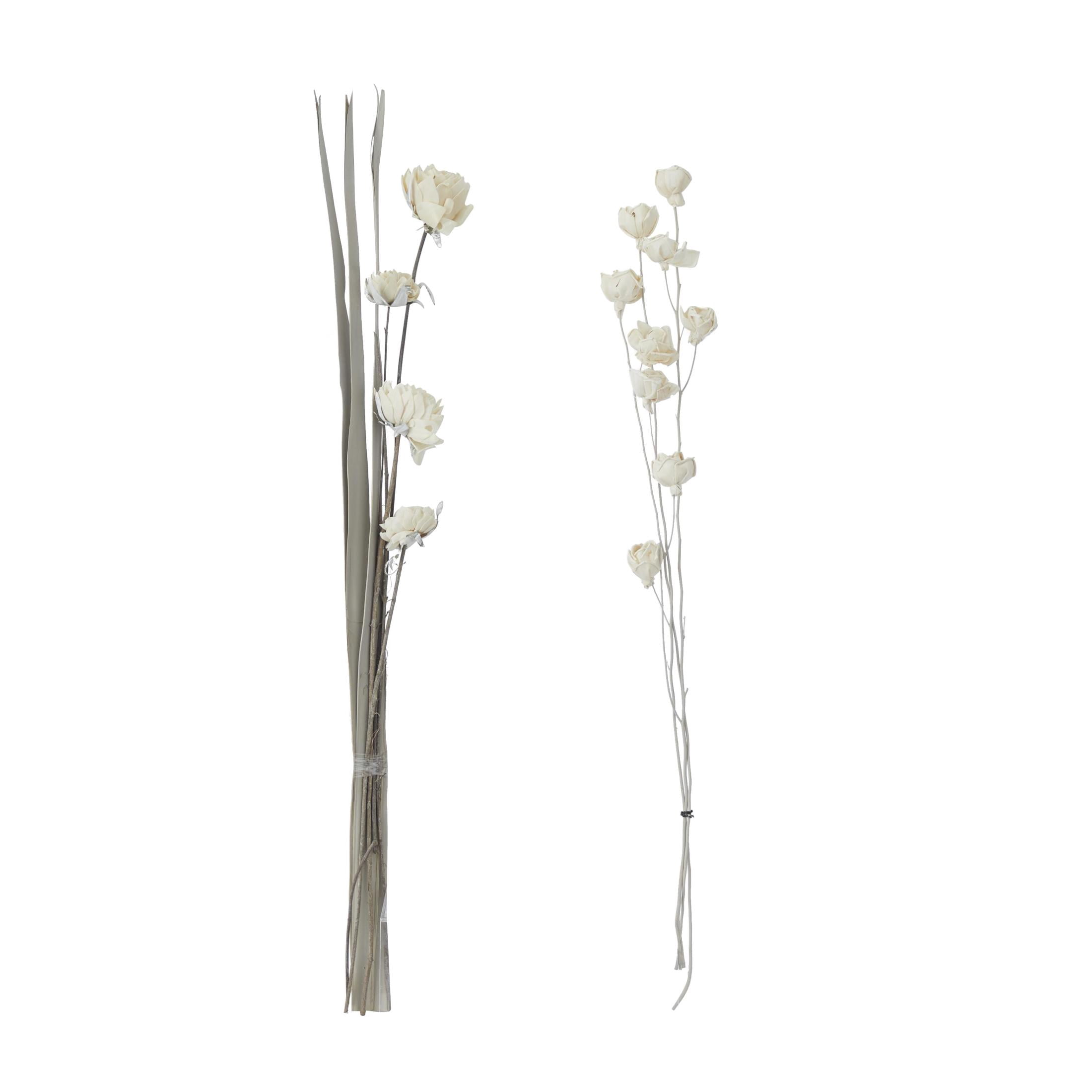 38" Dried Plant Natural Foliage Palm Bouquet, by DecMode (2 Count)