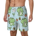 thumbnail image 2 of Gaeub Cute Floral Frog Mens Swim Trunks Stretch Beach Shorts Quick Dry for Men Swim Shorts Swimwear with Pockets- XX-Large, 2 of 9