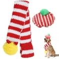 thumbnail image 4 of Christmas Costumes Kit, Warm Skin Friendly Easy To Wear Dog Knitted Hat Set Plush + Hair Ball  For Pet For Cat Dog For Small Medium Large Dogs For Christmas, 4 of 8