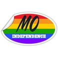 thumbnail image 2 of Independence MO Missouri Jackson County Rainbow Pride Flag 6 Stripes Pride Flag Euro Decal Bumper Sticker 3M Vinyl 3" x 5", 2 of 3