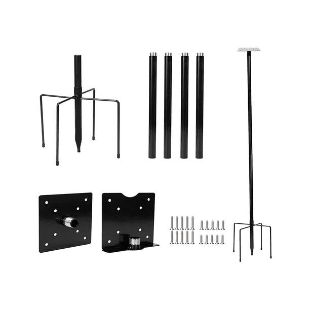 Symkmb Pole 5 Base 5Ft Adjustable Bird House Pole Mount Kit, Heavy