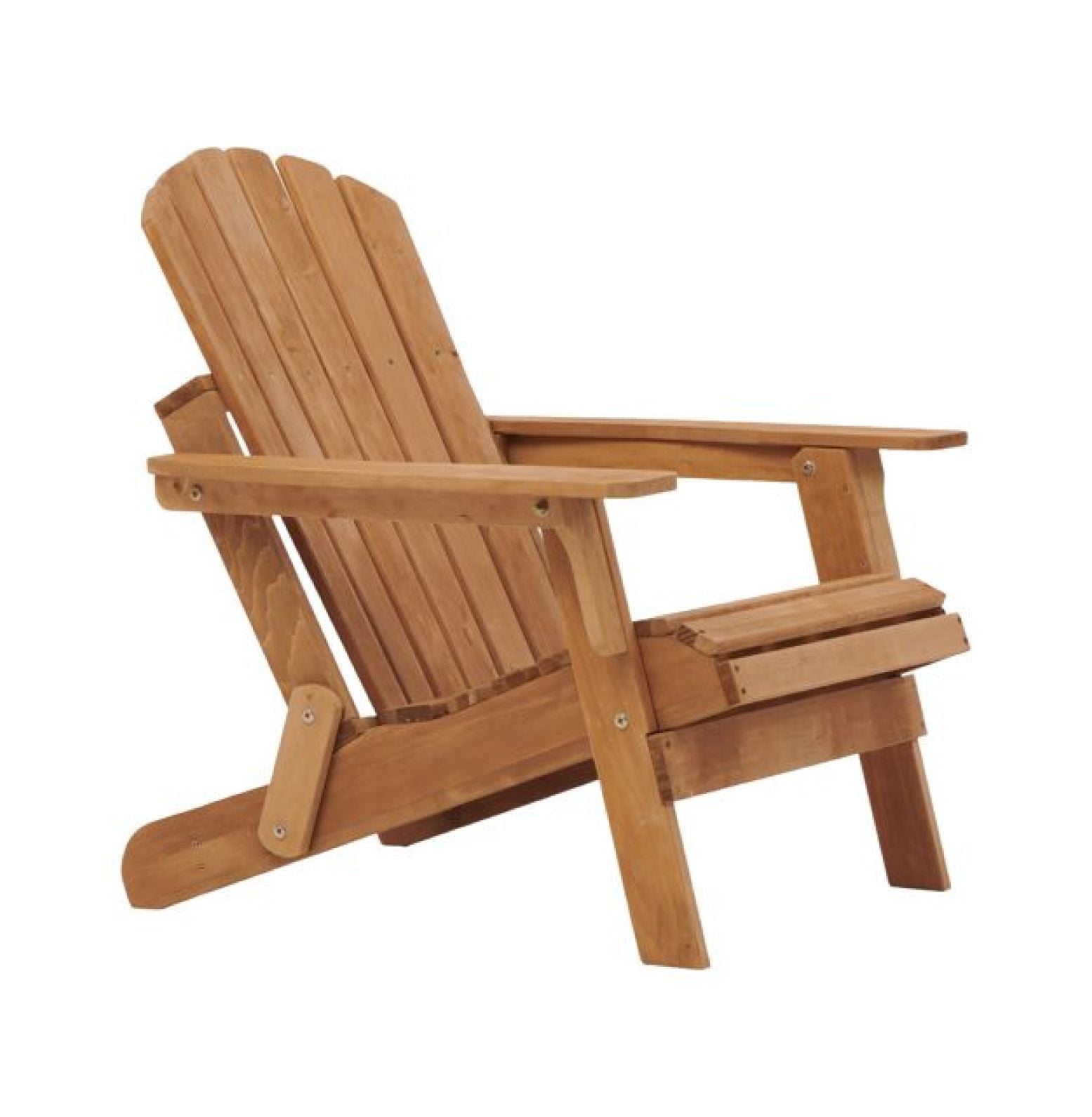 Oversize Wooden Outdoor Folding Adirondack Chair with Pre-Assembled BackRest & SeatBoard, Wood Patio Chair for Garden Backyard Porch Pool Deck Firepit