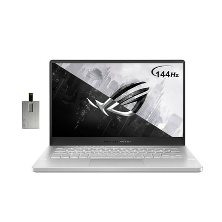 ASUS 2022 ROG Zephyrus G14 14" FHD 144Hz Gaming Laptop, AMD Ryzen 7-5800HS, 40GB RAM, 2TB PCIe SSD, NVIDIA GeForce RTX 3060 6G Graphics, Backlit Keyboard, Win 11 Pro, White, 32GB USB Card