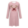 thumbnail image 6 of Fengactive Nightgown for Women Cute Christmas Graphic Long Sleeve T-Shirt Dress Loose Crewneck Nightshirts Sleepwear, 6 of 6