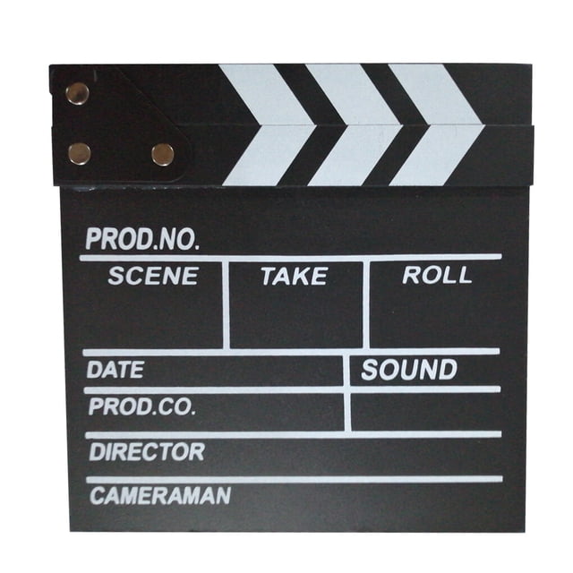 Sidaley Clapperboard de película, accesorio, placa de aviso, patrón impreso, resistente, grabación de vídeo, Director, claquetas, tableros de Electrónica como se muestra 20x20x1.5 cm