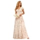 thumbnail image 1 of Vestido de dama de honor TIRAS simple con cintura imperial y cuello en V con abertura, 1 of 6