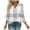 Gray, variant on qelini 3/4 Sleeve Blouses for Women Plus Size Plaid Printed Pullover Basic Tee V Neck Tunic Loose Casual Tops