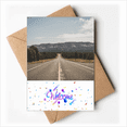 thumbnail image 1 of Highway Travel Sky Outdoor Forest Welcome Back Greeting Cards Envelopes Blank, 1 of 3