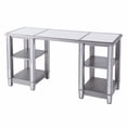 thumbnail image 3 of Matte Silver Mirrored Desk, 3 of 9