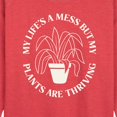 thumbnail image 2 of Instant Message - Lifes A Mess - Women's Lightweight French Terry Pullover, 2 of 6