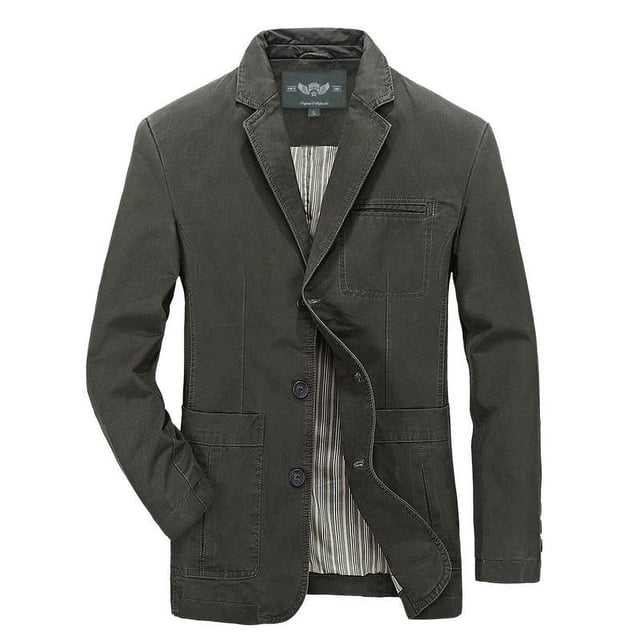 Traje de hombre de algodón de talla grande de primavera y otoño, traje casual para hombre