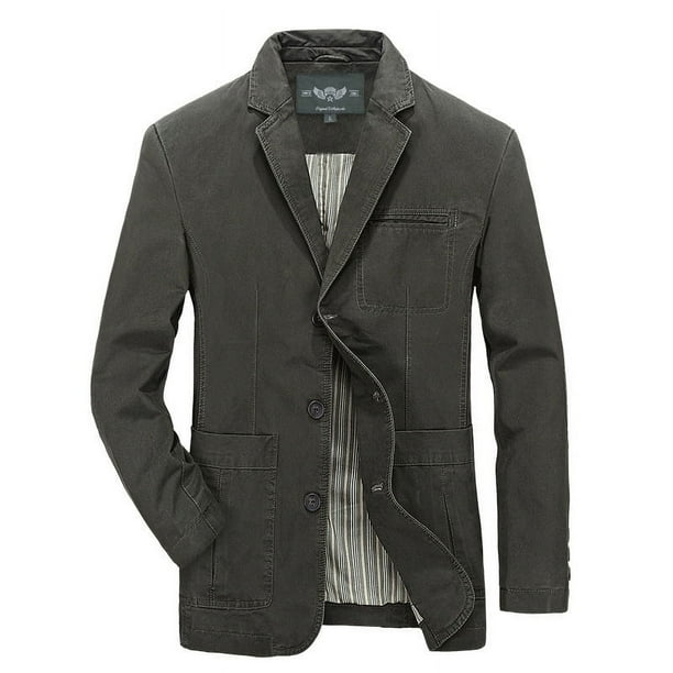 Traje de hombre de algodón de talla grande de primavera y otoño, traje casual para hombre