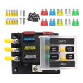 thumbnail image 2 of LOVIVER 6-Way 12V-32V Car Power Distribution Blade Fuse Holder Box Block Panel Fuse Boat, 2 of 8