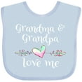 thumbnail image 3 of Inktastic Grandma and Grandpa Love Me- Heart Grandchild Boys or Girls Baby Bib, 3 of 4