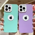 thumbnail image 2 of Compatible with iPhone Case,Cute Matte Liquid Silicone Logo Window [ Drop & Camera Lens Protection] Shockproof Cover Phone Case (Green,iPhone 12), 2 of 6