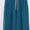 thumbnail image 2 of TaTaai Womens Plus Size Pants Elastic Drawstring Waist Twill Jacquard Straight Leg Solid Soft Breathable Casual Trousers Gift, 2 of 6