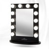 Impressions Vanity Hollywood Iconic XL Makeup Mirror with Twelve LED White Bulbs, Vanity Makeup Mirror with Standing Base
