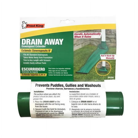 Thermwell Drain Away Downspout Extension - Automatic Vinyl - 1 Pack, Green