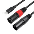 thumbnail image 4 of Cable USB-C a doble XLR de 3 pines trenzado tipo C a cable estéreo de salida XLR, 4 of 9