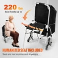 thumbnail image 4 of VEVOR 50L Stair Climbing Cart with Foldable Design, Waterproof Bag, and Built-in Seat, 4 of 12