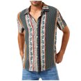 thumbnail image 1 of Hawaiian Shirt For Men, Men's Vintage Button Down Bowling Shirts Short Sleeve Summer Beach Shirt 3XL, 1 of 5