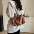 thumbnail image 4 of Bolso PU Cuero Moda Sling Correa Ajustable Mujer Messenger Marrón, 4 of 9