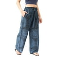 thumbnail image 4 of Women's Harem Elephant Pants - Bamboo Fabric, Elastic Waistband with Bow-Tie - One Size, 4 of 6