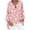 DT-Pink, variant on Women's V-Neck Polka Dot Long Sleeve Blouse - Patterned, Loose Fit, Casual Daily & Weekend Wear,Red
